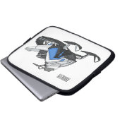 Darstellung des Cartoon Snowmobile Laptopschutzhülle (Vorne Knopf)