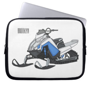 Darstellung des Cartoon Snowmobile Laptopschutzhülle