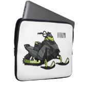 Darstellung des Cartoon Snowmobile Laptopschutzhülle (Vorne Rechts)