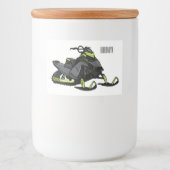 Darstellung des Cartoon Snowmobile Lebensmitteletikett (Vorderseite)