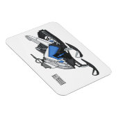 Darstellung des Cartoon Snowmobile Magnet (Rechte Seite)
