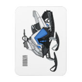 Darstellung des Cartoon Snowmobile Magnet (Vertikal)