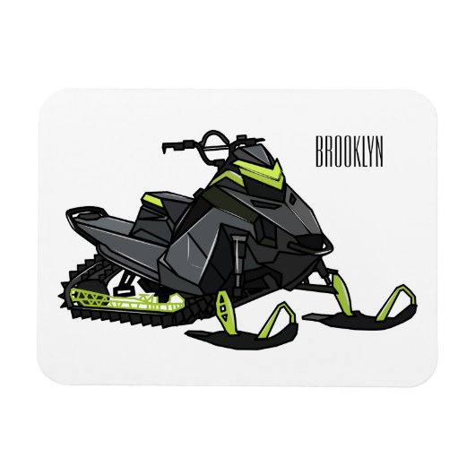 Darstellung des Cartoon Snowmobile Magnet (Horizontal)