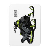 Darstellung des Cartoon Snowmobile Magnet (Vertikal)