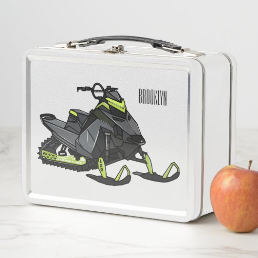 Darstellung des Cartoon Snowmobile Metall Brotdose (Beispiel)