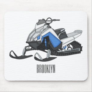 Darstellung des Cartoon Snowmobile Mousepad