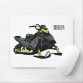 Darstellung des Cartoon Snowmobile Mousepad (Mit Mouse)