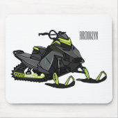 Darstellung des Cartoon Snowmobile Mousepad (Vorne)