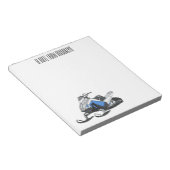 Darstellung des Cartoon Snowmobile Notizblock (angewinkelt)
