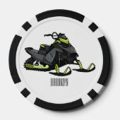Darstellung des Cartoon Snowmobile Pokerchips (Rückseite)