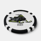 Darstellung des Cartoon Snowmobile Pokerchips (Einzeln)