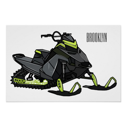 Darstellung des Cartoon Snowmobile Poster (Vorderseite)