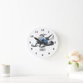 Darstellung des Cartoon Snowmobile Runde Wanduhr (Zuhause)