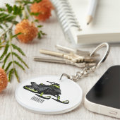 Darstellung des Cartoon Snowmobile Schlüsselanhänger (Vorderseite rechts)