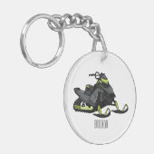 Darstellung des Cartoon Snowmobile Schlüsselanhänger (Vorderseite links)