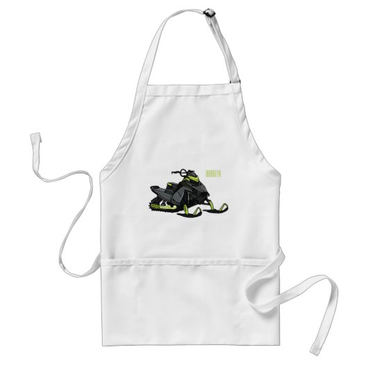Darstellung des Cartoon Snowmobile Schürze (Vorne)
