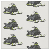 Darstellung des Cartoon Snowmobile Stoff (Nahaufnahme)