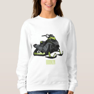 Darstellung des Cartoon Snowmobile Sweatshirt