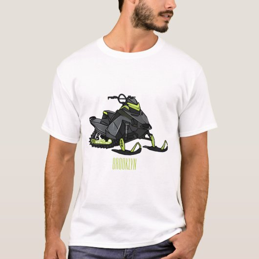Darstellung des Cartoon Snowmobile T-Shirt (Vorderseite)