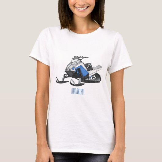 Darstellung des Cartoon Snowmobile T-Shirt (Vorderseite)