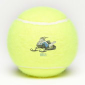 Darstellung des Cartoon Snowmobile Tennisbälle (Rückseite)