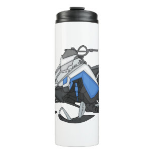 Darstellung des Cartoon Snowmobile Thermosbecher