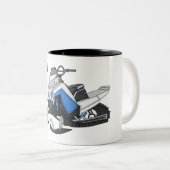 Darstellung des Cartoon Snowmobile Zweifarbige Tasse (VorderseiteRechts)
