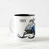 Darstellung des Cartoon Snowmobile Zweifarbige Tasse (Vorderseite Links)