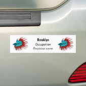 Darstellung des Cartoon von Bettfischen Autoaufkleber (Auf Auto)