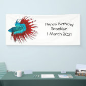 Darstellung des Cartoon von Bettfischen Banner (Messe)