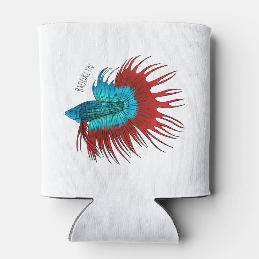 Darstellung des Cartoon von Bettfischen Dosenkühler (Rückseite)