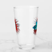 Darstellung des Cartoon von Bettfischen Glas (Links)