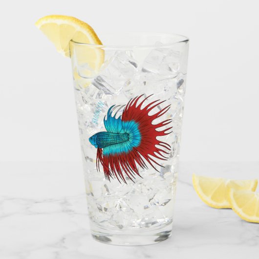 Darstellung des Cartoon von Bettfischen Glas (Vorderseite Ice)