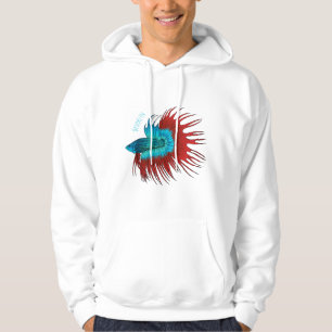 Darstellung des Cartoon von Bettfischen Hoodie