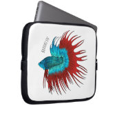 Darstellung des Cartoon von Bettfischen Laptopschutzhülle (Vorne Rechts)