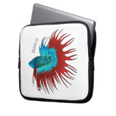 Darstellung des Cartoon von Bettfischen Laptopschutzhülle (Vorderseite Links)