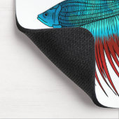 Darstellung des Cartoon von Bettfischen Mousepad (Ecke)