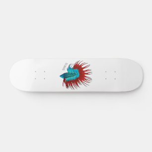 Darstellung des Cartoon von Bettfischen Skateboard