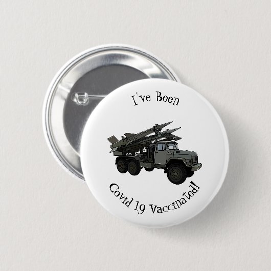 Darstellung des Cartoon von Flugkörpern Button (Vorne & Hinten)