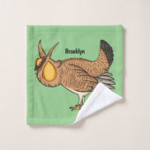 Darstellung des Cartoon von Großzügelgeflügel Badhandtuch Set (Waschlappen)