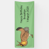 Darstellung des Cartoon von Großzügelgeflügel Banner (Vertikal)