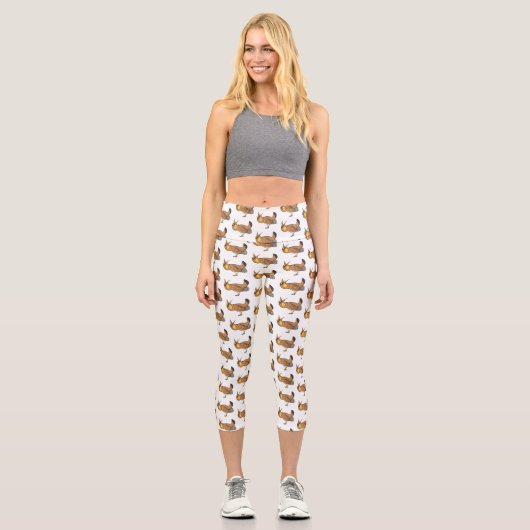 Darstellung des Cartoon von Großzügelgeflügel Capri Leggings (Vorderseite)