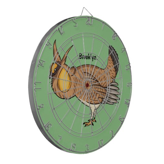 Darstellung des Cartoon von Großzügelgeflügel Dartscheibe (Vorderseite Links)