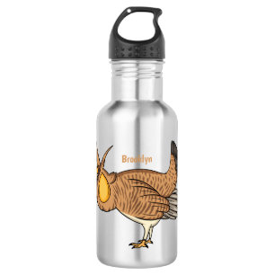 Darstellung des Cartoon von Großzügelgeflügel Edelstahlflasche