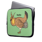 Darstellung des Cartoon von Großzügelgeflügel Laptopschutzhülle (Vorderseite Links)