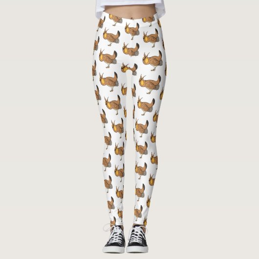 Darstellung des Cartoon von Großzügelgeflügel Leggings (Vorderseite)