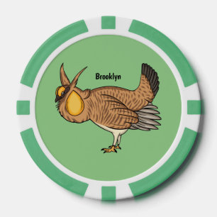 Darstellung des Cartoon von Großzügelgeflügel Pokerchips