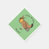 Darstellung des Cartoon von Großzügelgeflügel Serviette (Ecke)