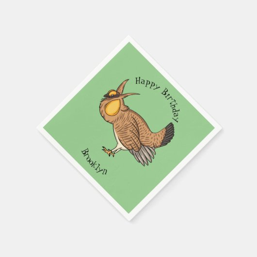 Darstellung des Cartoon von Großzügelgeflügel Serviette (Ecke)