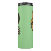 Darstellung des Cartoon von Großzügelgeflügel Thermosbecher (Rückseite)